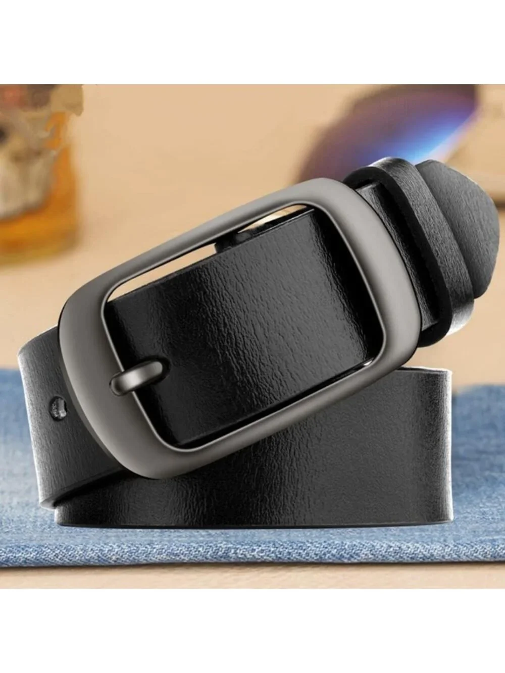 Stylish Genuine Leather Women's Belts with Classic Pin Buckle - Versatile